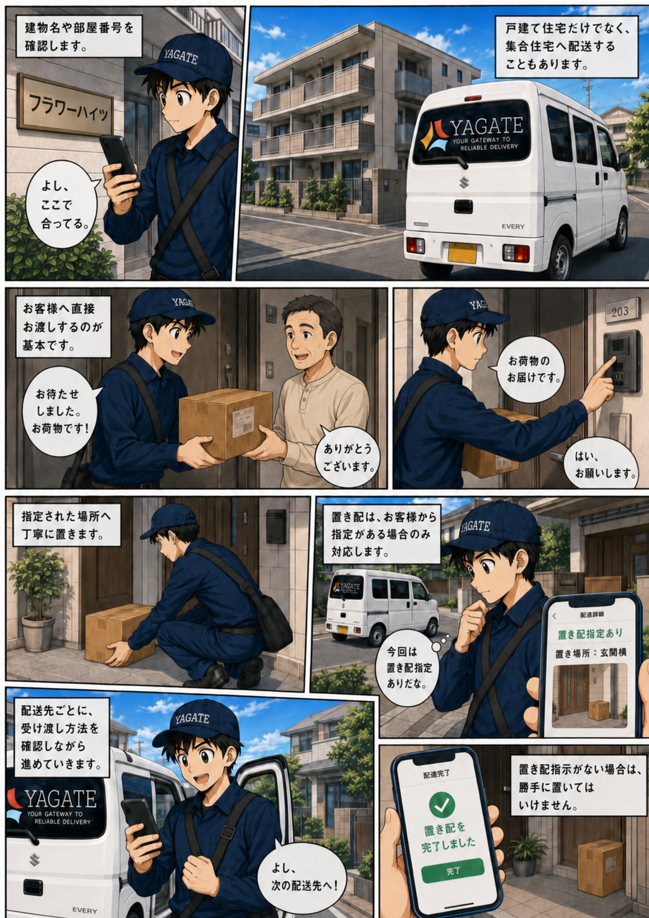 軽貨物配送の株式会社ヤガテ求人応募サイト漫画で学ぶ軽貨物配送4