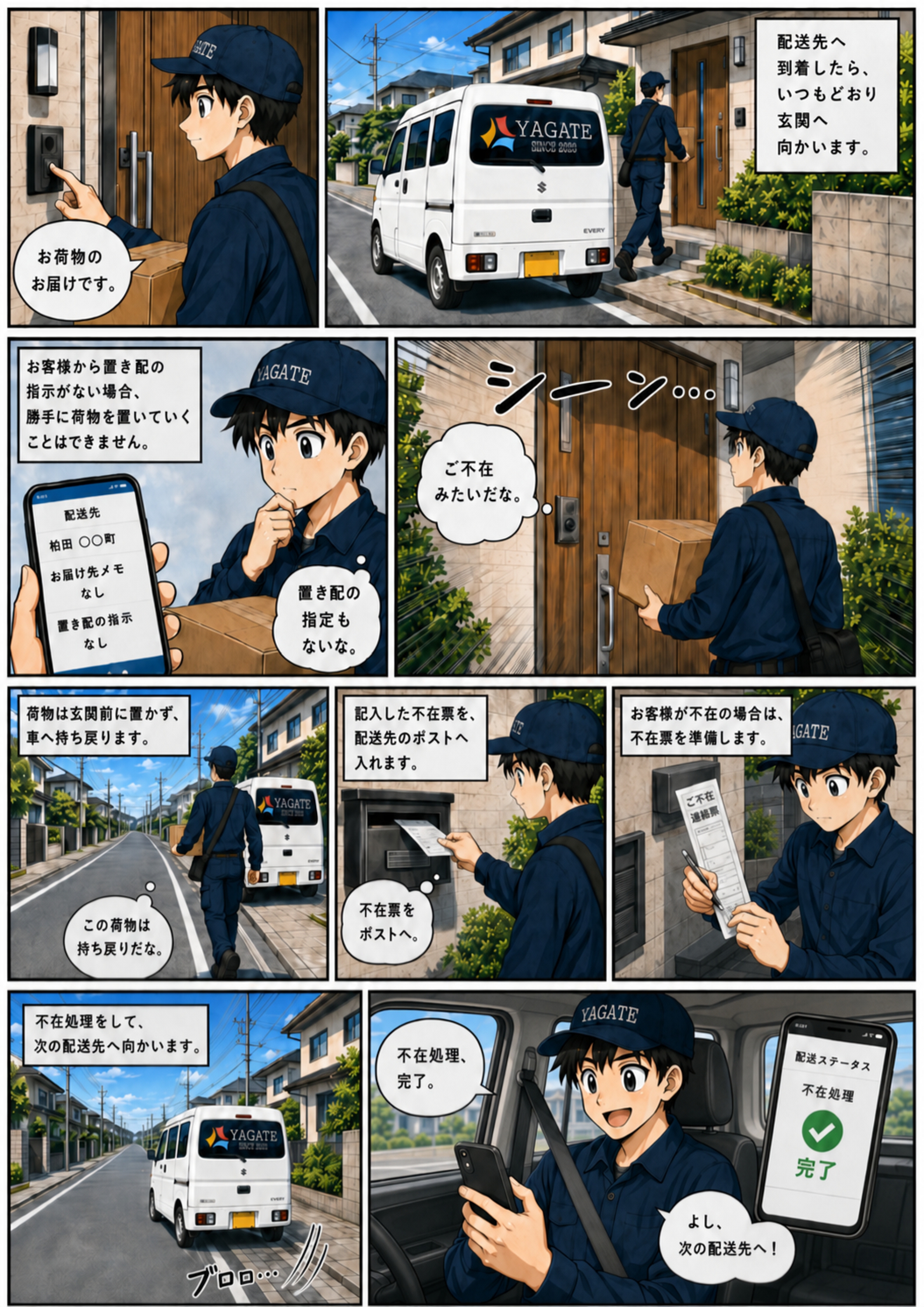 軽貨物配送の株式会社ヤガテ求人応募サイト漫画で学ぶ軽貨物配送5