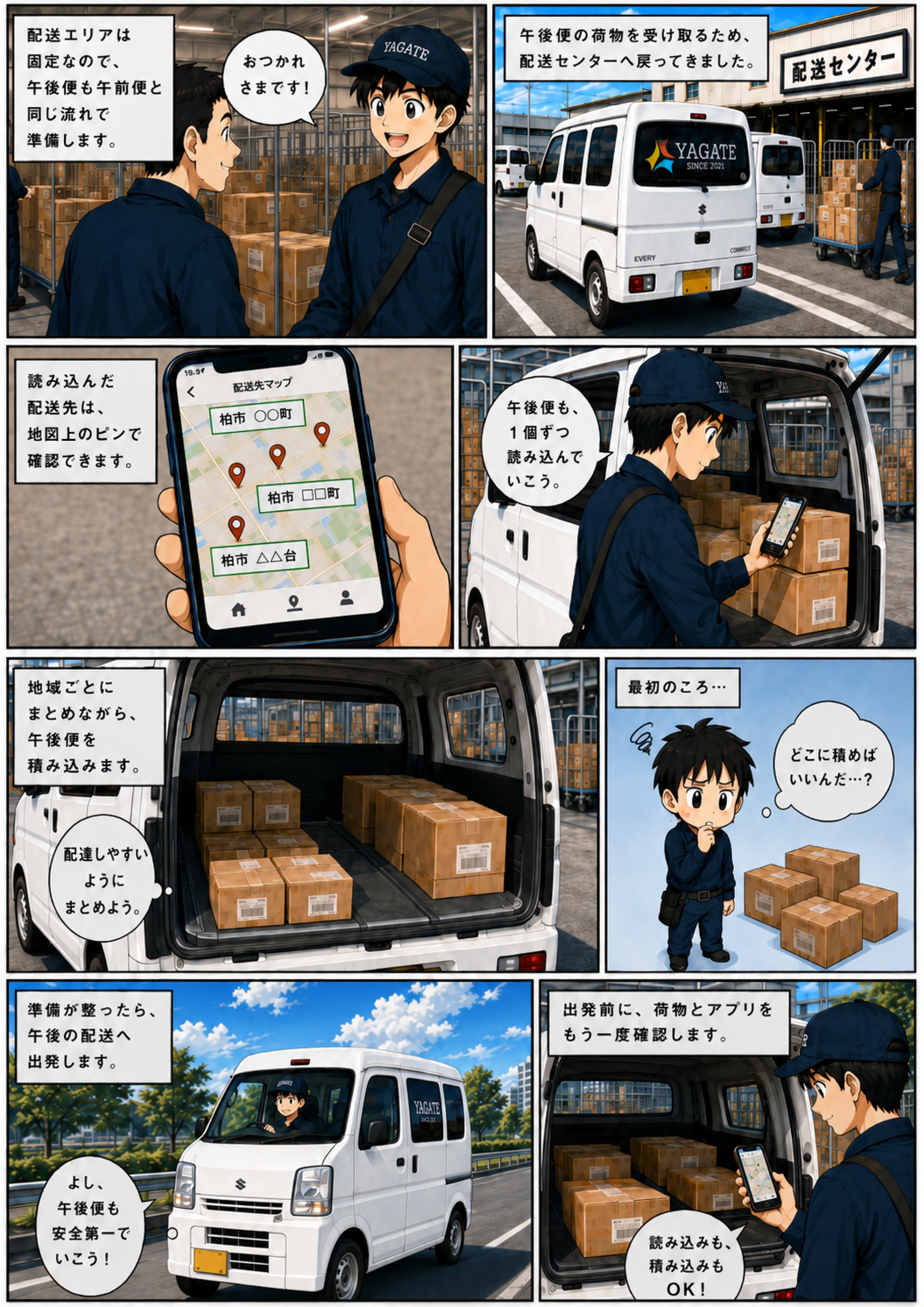 軽貨物配送の株式会社ヤガテ求人応募サイト漫画で学ぶ軽貨物配送7
